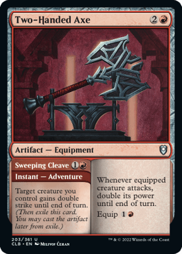 Two-Handed Axe // Sweeping Cleave [Commander Legends: Battle for Baldur's Gate] MTG Single Magic: The Gathering  | Multizone: Comics And Games