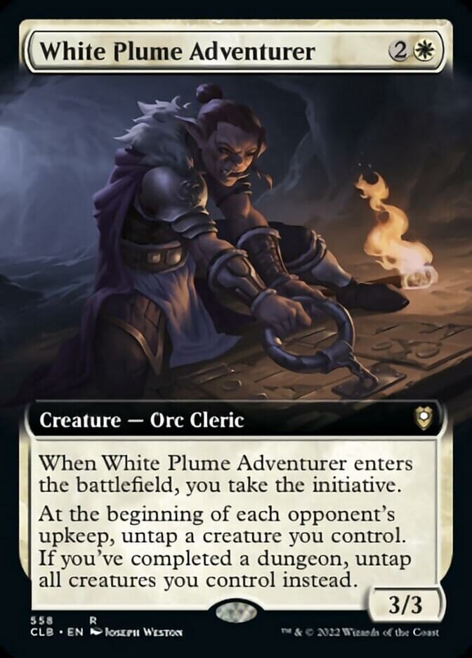 White Plume Adventurer (Extended Art) [Commander Legends: Battle for Baldur's Gate] MTG Single Magic: The Gathering  | Multizone: Comics And Games