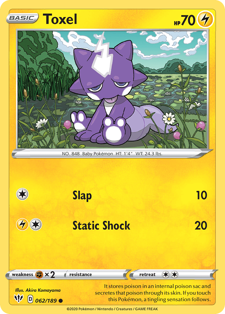 Toxel (062/189) [Sword & Shield: Darkness Ablaze] Pokemon Single Pokémon  | Multizone: Comics And Games