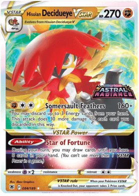 Hisuian Decidueye VSTAR (084/189) (Jumbo Card) [Sword & Shield: Astral Radiance] Pokemon Single Pokémon  | Multizone: Comics And Games