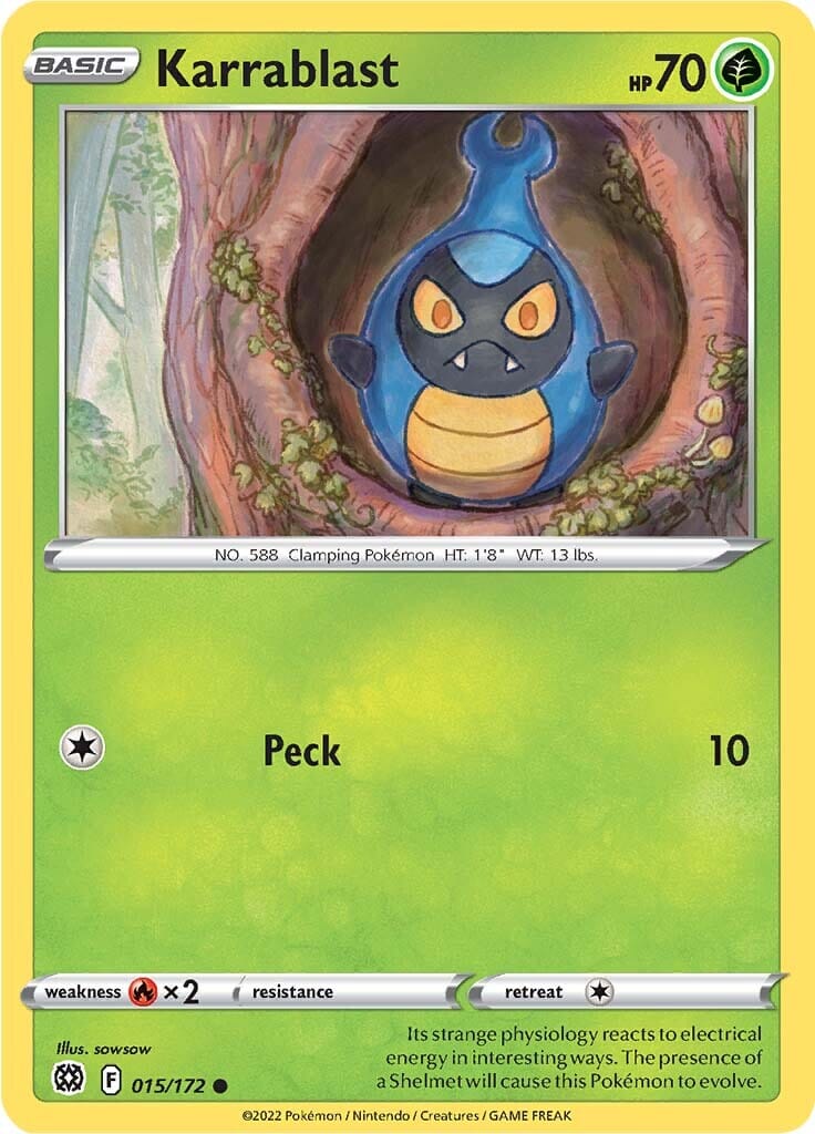 Karrablast (015/172) [Sword & Shield: Brilliant Stars] Pokemon Single Pokémon  | Multizone: Comics And Games