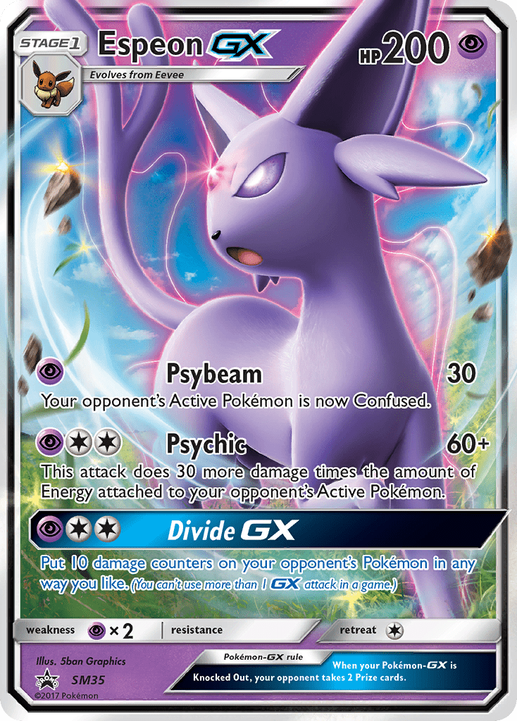 【美品英語版】エーフィGX SM35（Espeon GX SM35） Espeon GX (SM35) [Sun & Moon: Black Star Promos] – Multizone