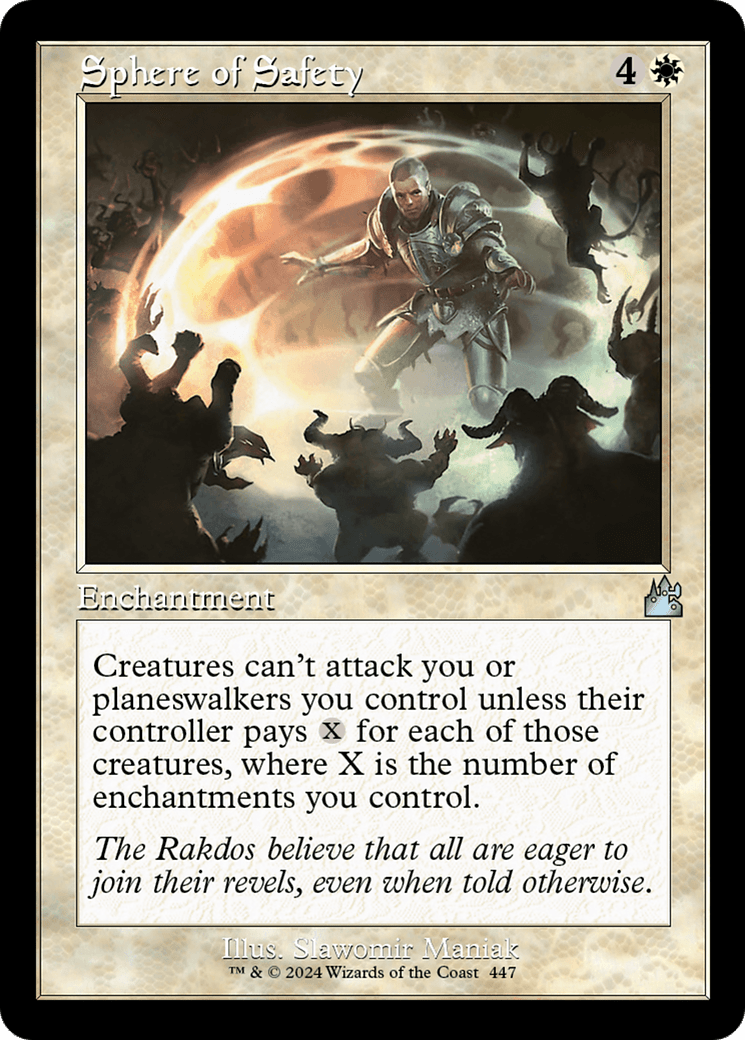 Sphere of Safety (Retro Frame) [Ravnica Remastered] MTG Single Magic: The Gathering  | Multizone: Comics And Games
