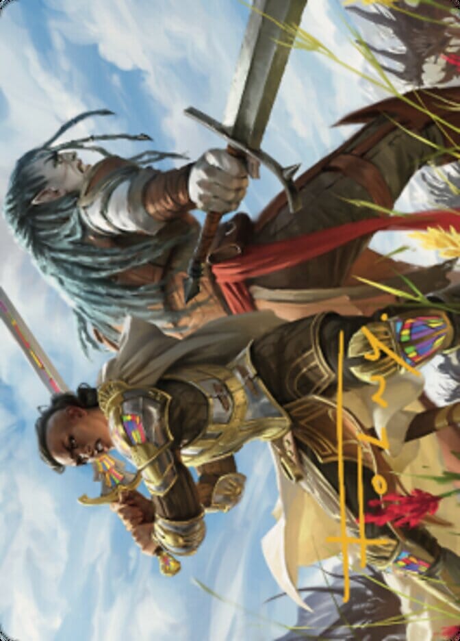 Join Forces Art Card (Gold-Stamped Signature) [Dominaria United Art Series] MTG Single Magic: The Gathering  | Multizone: Comics And Games