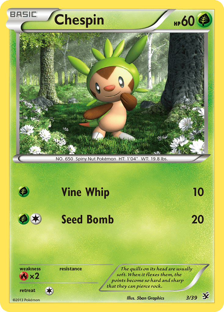 Chespin (3/39) [XY: Kalos Starter Set] Pokemon Single Pokémon  | Multizone: Comics And Games