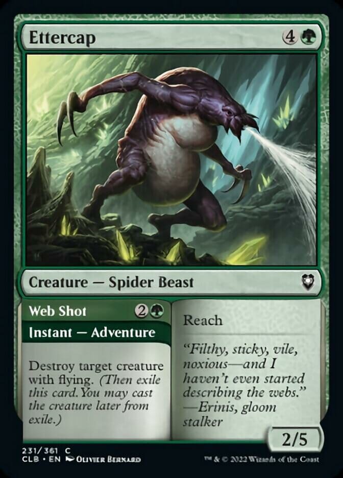 Ettercap // Web Shot [Commander Legends: Battle for Baldur's Gate] MTG Single Magic: The Gathering  | Multizone: Comics And Games