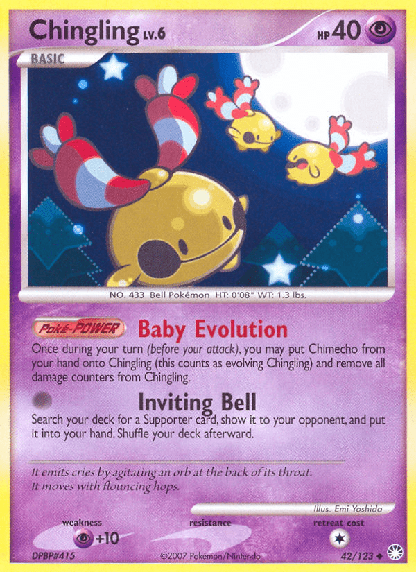 Chingling (42/123) [Diamond & Pearl: Mysterious Treasures] Pokemon Single Pokémon  | Multizone: Comics And Games