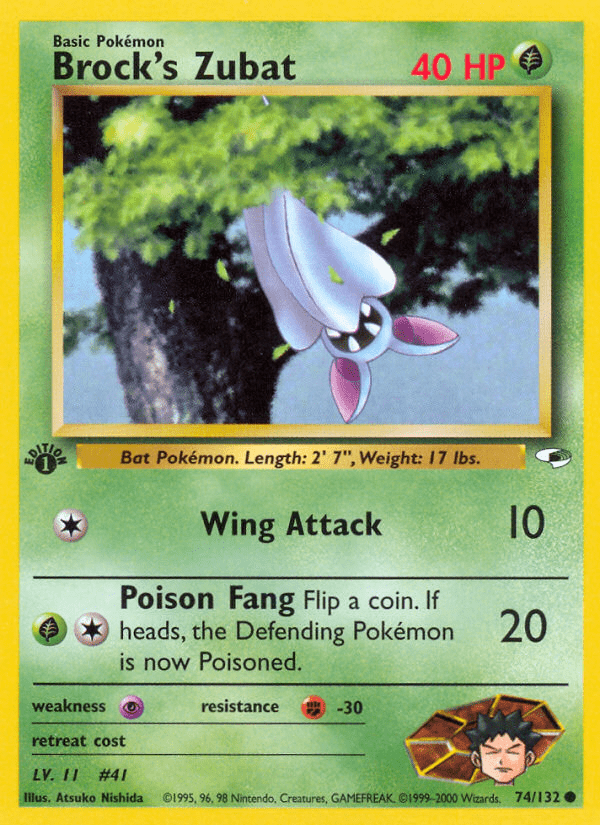 Brock's Zubat (74/132) [Gym Heroes 1st Edition] Pokemon Single Pokémon  | Multizone: Comics And Games