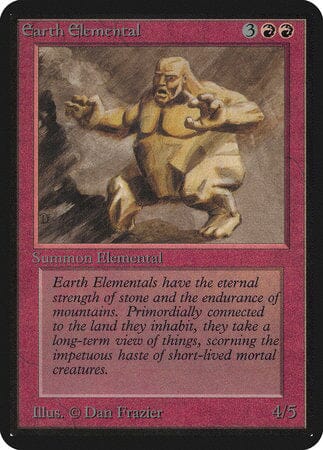 Earth Elemental [Limited Edition Alpha] MTG Single Magic: The Gathering  | Multizone: Comics And Games