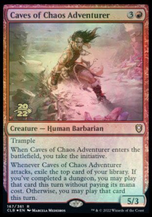 Caves of Chaos Adventurer [Commander Legends: Battle for Baldur's Gate Prerelease Promos] MTG Single Magic: The Gathering  | Multizone: Comics And Games