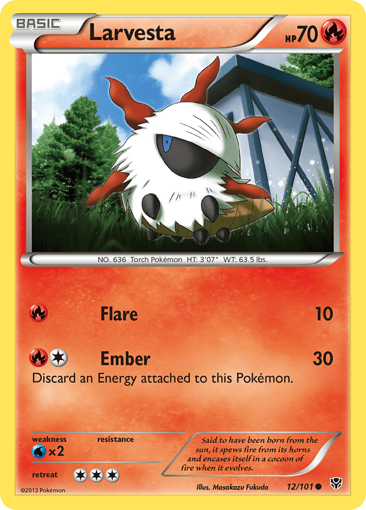 Larvesta (12/101) [Black & White: Plasma Blast] Pokemon Single Pokémon  | Multizone: Comics And Games