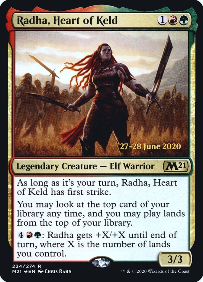 Radha, Heart of Keld [Core Set 2021 Prerelease Promos] MTG Single Magic: The Gathering  | Multizone: Comics And Games