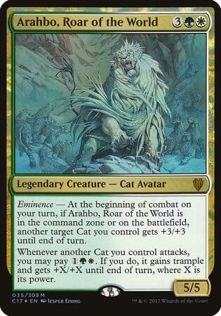 Arahbo, Roar of the World (Commander 2017) [Commander 2017 Oversized] MTG Single Magic: The Gathering  | Multizone: Comics And Games