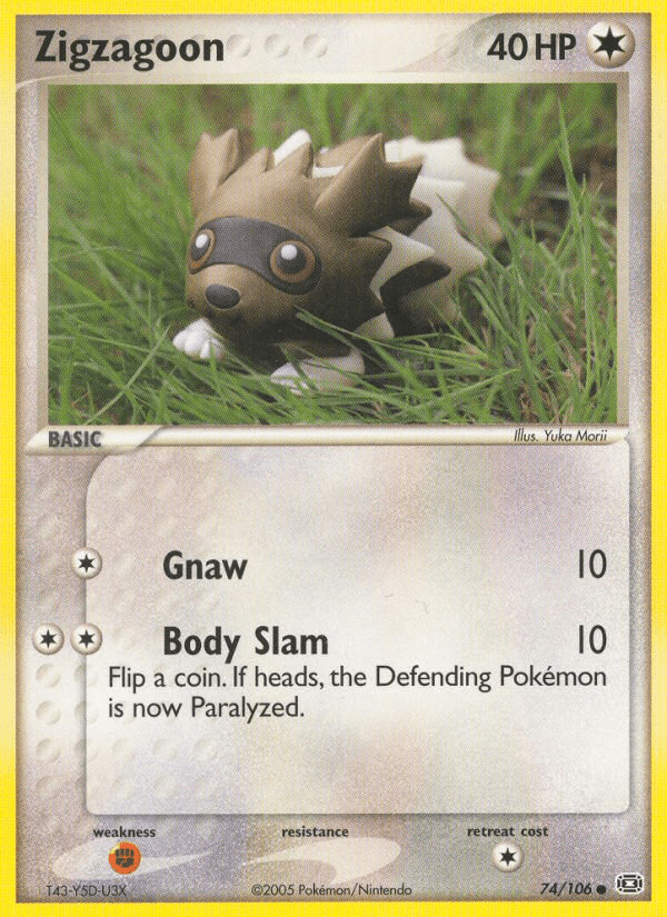 Zigzagoon (74/106) [EX: Emerald] Pokemon Single Pokémon  | Multizone: Comics And Games