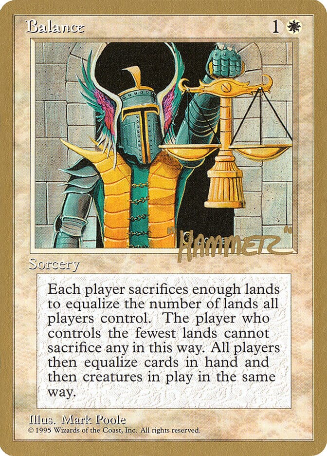 Balance (Shawn "Hammer" Regnier) [Pro Tour Collector Set] MTG Single Magic: The Gathering  | Multizone: Comics And Games