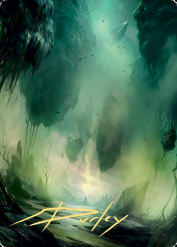 Swamp 1 Art Card (Gold-Stamped Signature) [Zendikar Rising Art Series] MTG Single Magic: The Gathering  | Multizone: Comics And Games