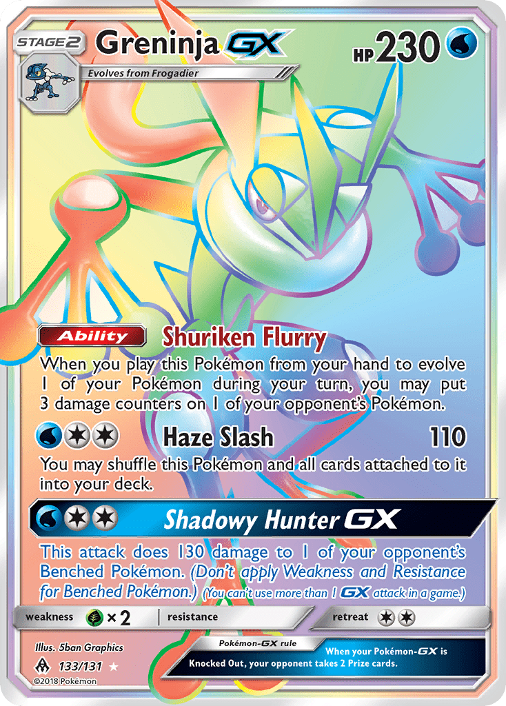 Greninja GX (133/131) [Sun & Moon: Forbidden Light] Pokemon Single Pokémon  | Multizone: Comics And Games