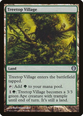 Treetop Village [Duel Decks: Knights vs. Dragons] MTG Single Magic: The Gathering  | Multizone: Comics And Games