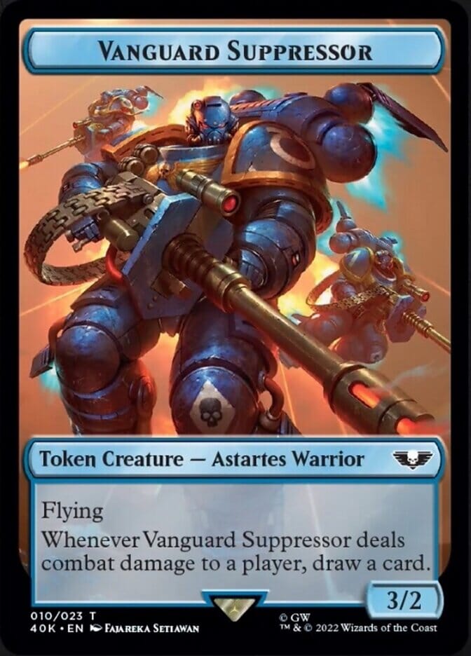 Soldier (004) // Vanguard Suppressor Double-sided Token (Surge Foil) [Universes Beyond: Warhammer 40,000 Tokens] MTG Single Magic: The Gathering  | Multizone: Comics And Games