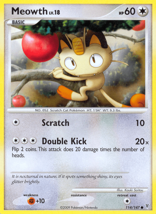 Meowth (114/147) [Platinum: Supreme Victors] Pokemon Single Pokémon  | Multizone: Comics And Games