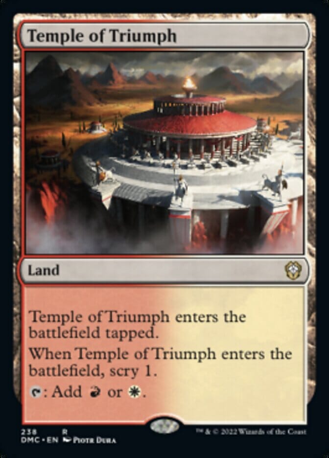Temple of Triumph [Dominaria United Commander] MTG Single Magic: The Gathering  | Multizone: Comics And Games