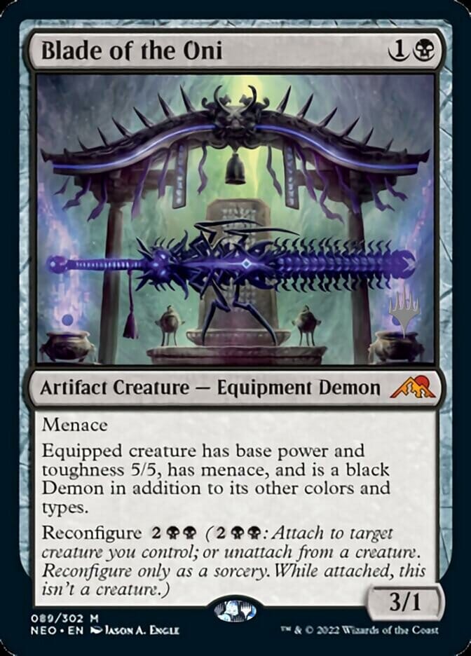 Blade of the Oni (Promo Pack) [Kamigawa: Neon Dynasty Promos] MTG Single Magic: The Gathering  | Multizone: Comics And Games