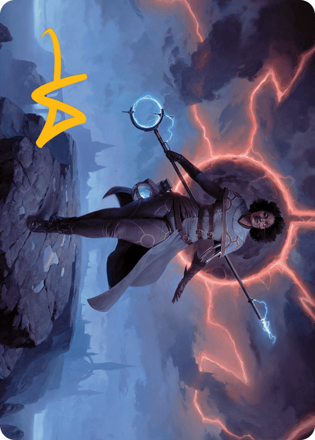 Rona, Herald of Invasion Art Card (Gold-Stamped Signature) [March of the Machine Art Series] MTG Single Magic: The Gathering  | Multizone: Comics And Games