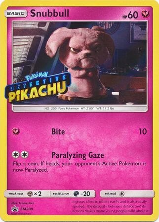 Snubbull Detective (SM200) (Pikachu Stamped) [Sun & Moon: Black Star Promos] Pokemon Single Pokémon  | Multizone: Comics And Games