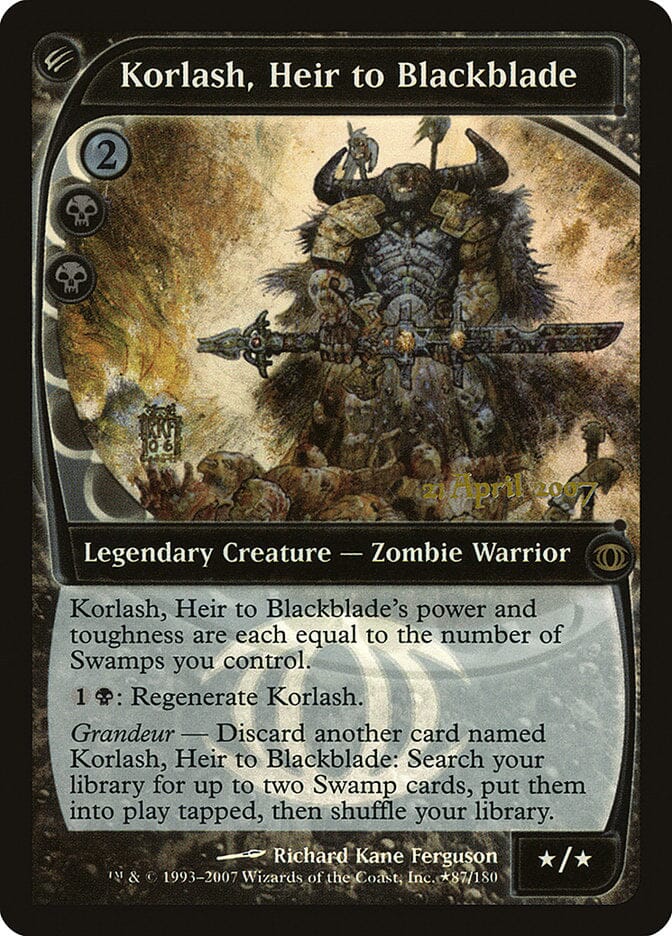 Korlash, Heir to Blackblade [Future Sight Promos] MTG Single Magic: The Gathering  | Multizone: Comics And Games