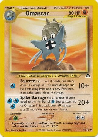 Omastar (43/75) [Neo Discovery Unlimited] Pokemon Single Pokémon  | Multizone: Comics And Games