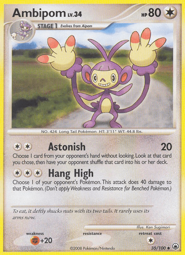 Ambipom (35/100) [Diamond & Pearl: Majestic Dawn] Pokemon Single Pokémon  | Multizone: Comics And Games