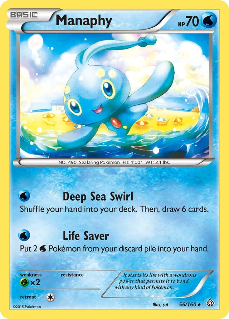 Manaphy (56/160) (Battle Arena Deck Exclusive) (Theme Deck Exclusive) [XY: Primal Clash] Pokemon Single Pokémon  | Multizone: Comics And Games
