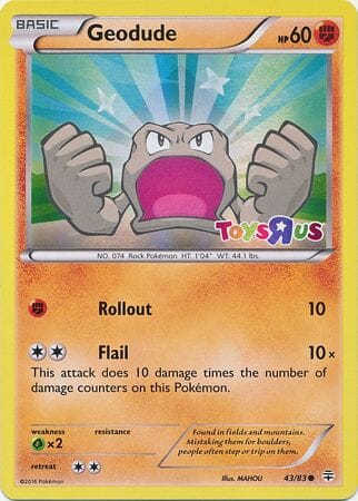 Geodude (43/83) (Toys R Us Promo) [XY: Generations] Pokemon Single Pokémon  | Multizone: Comics And Games