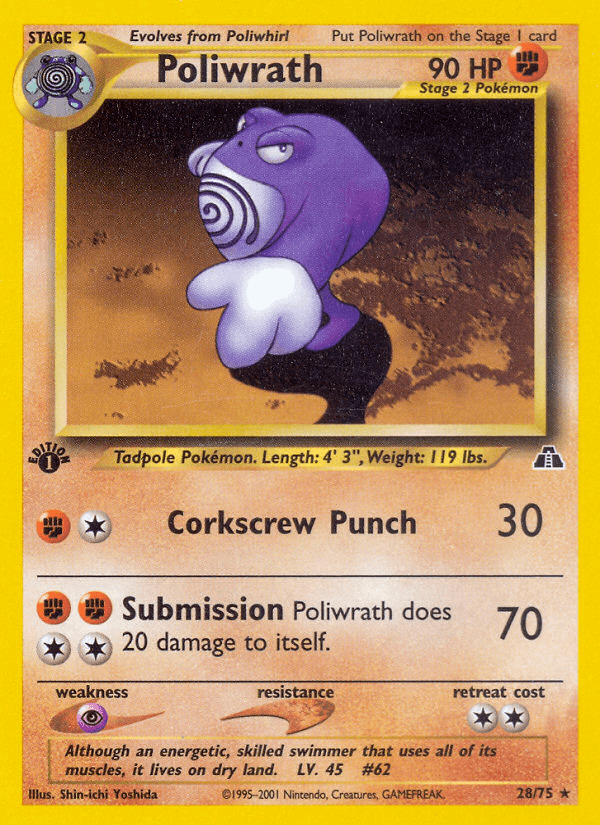 Poliwrath (28/75) [Neo Discovery 1st Edition] Pokemon Single Pokémon  | Multizone: Comics And Games