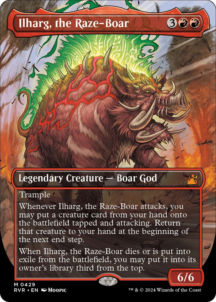 Ilharg, the Raze-Boar (Anime Borderless) [Ravnica Remastered] MTG Single Magic: The Gathering  | Multizone: Comics And Games