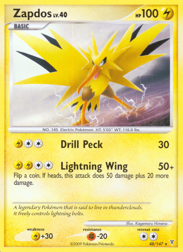 Zapdos (48/147) [Platinum: Supreme Victors] Pokemon Single Pokémon  | Multizone: Comics And Games