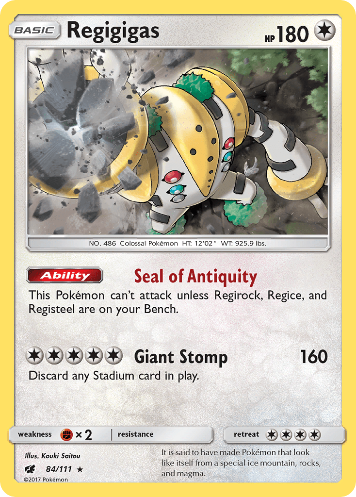 Regigigas (84/111) [Sun & Moon: Crimson Invasion] Pokemon Single Pokémon  | Multizone: Comics And Games