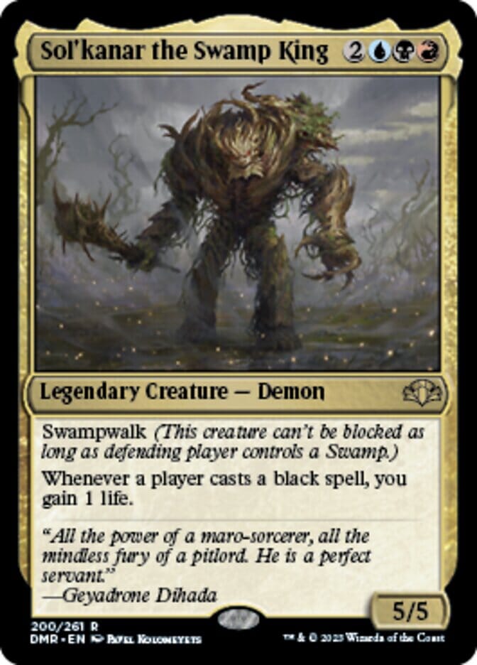 Sol'kanar the Swamp King [Dominaria Remastered] MTG Single Magic: The Gathering  | Multizone: Comics And Games