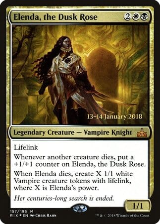 Elenda, the Dusk Rose [Rivals of Ixalan Promos] MTG Single Magic: The Gathering  | Multizone: Comics And Games