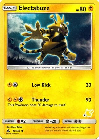 Electabuzz (43/156) (Pikachu Stamp #6) [Battle Academy 2020] Pokemon Single Pokémon  | Multizone: Comics And Games