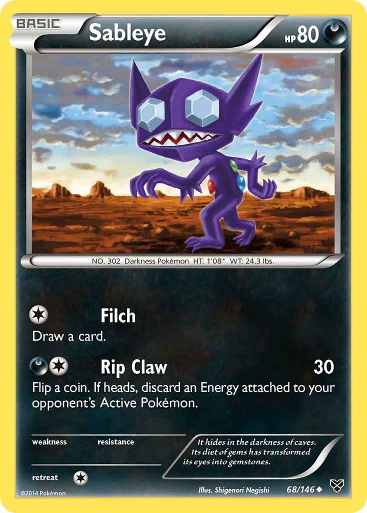 Sableye (68/146) [XY: Base Set] Pokemon Single Pokémon  | Multizone: Comics And Games