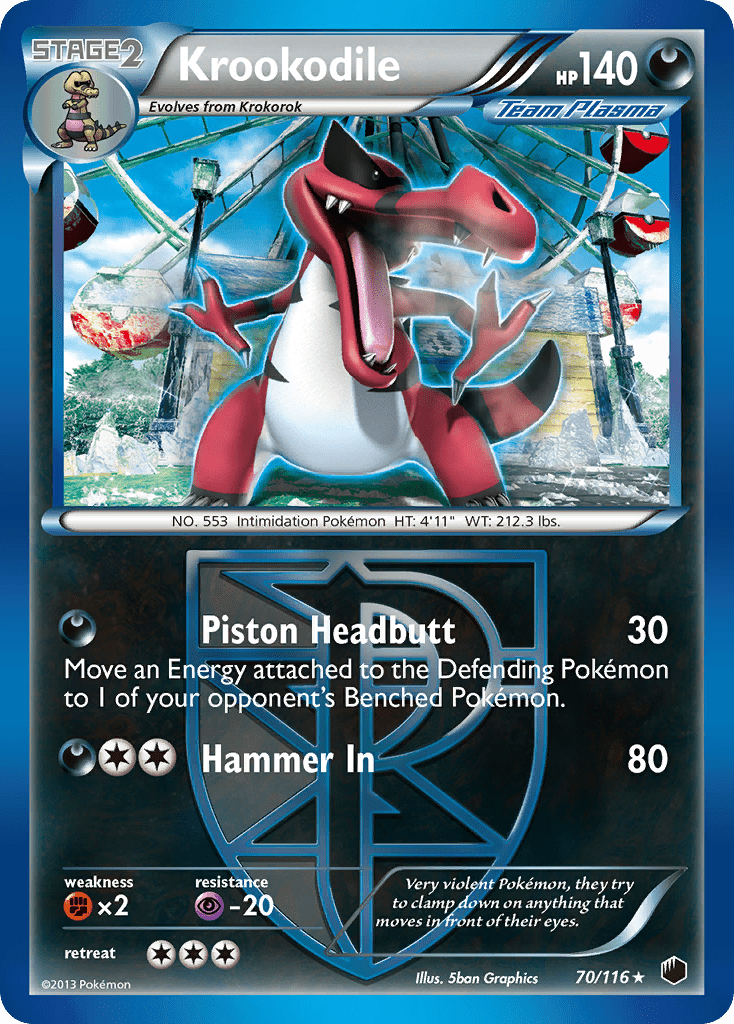Krookodile (70/116) [Black & White: Plasma Freeze] Pokemon Single Pokémon  | Multizone: Comics And Games