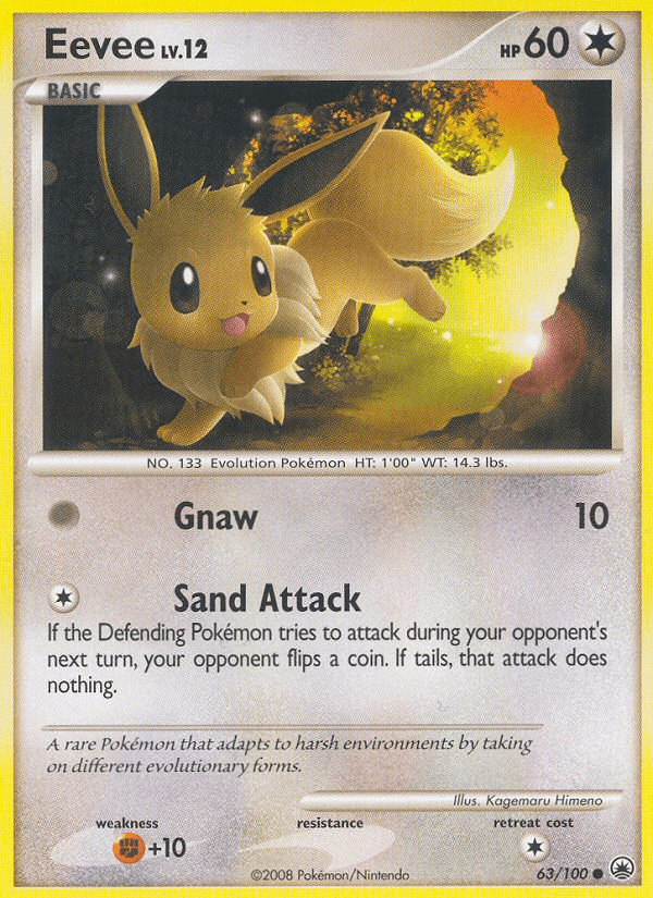 Eevee (63/100) [Diamond & Pearl: Majestic Dawn] Pokemon Single Pokémon  | Multizone: Comics And Games