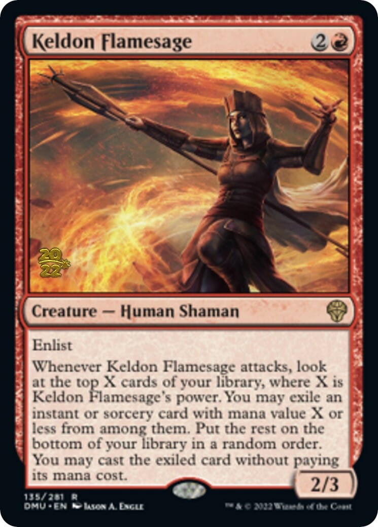 Keldon Flamesage [Dominaria United Prerelease Promos] MTG Single Magic: The Gathering  | Multizone: Comics And Games