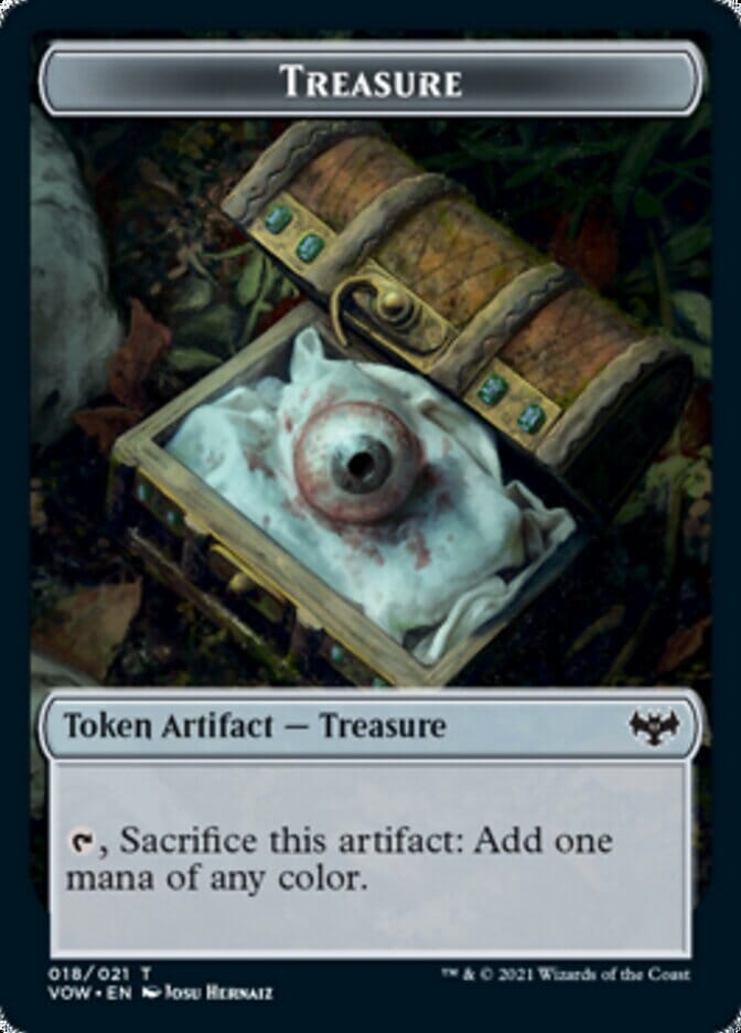 Wolf (011) // Treasure Double-sided Token [Innistrad: Crimson Vow Tokens] MTG Single Magic: The Gathering  | Multizone: Comics And Games