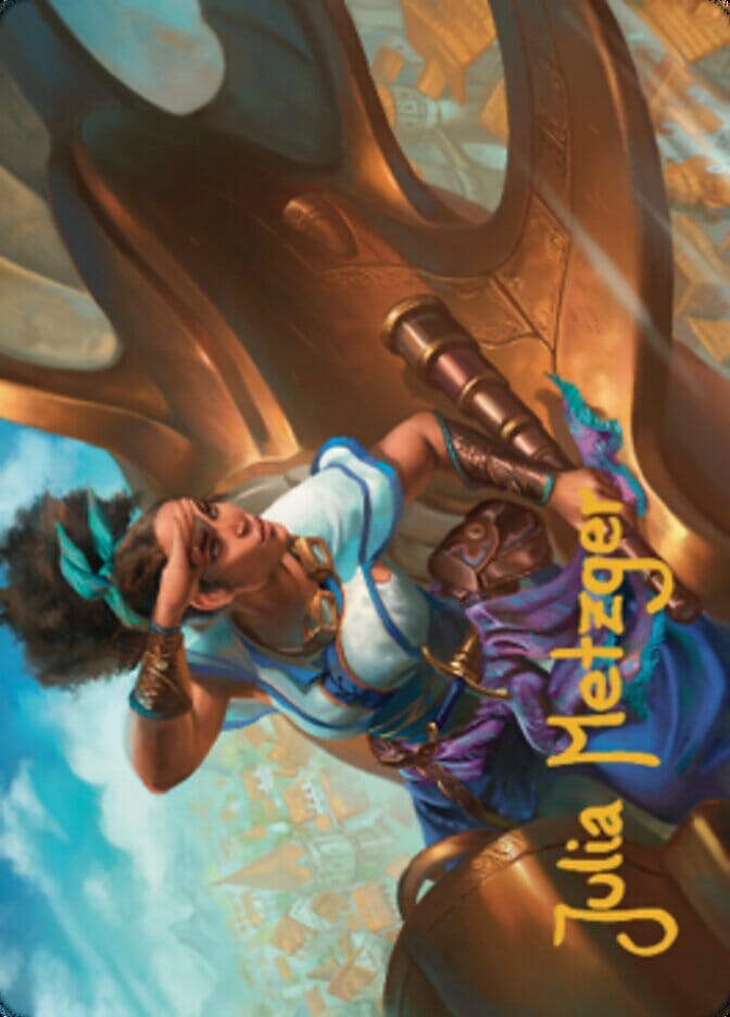 Talas Lookout Art Card (Gold-Stamped Signature) [Dominaria United Art Series] MTG Single Magic: The Gathering  | Multizone: Comics And Games