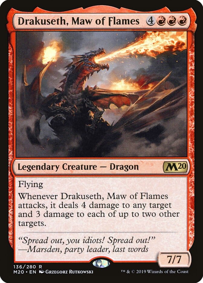 Drakuseth, Maw of Flames [Core Set 2020] MTG Single Magic: The Gathering  | Multizone: Comics And Games