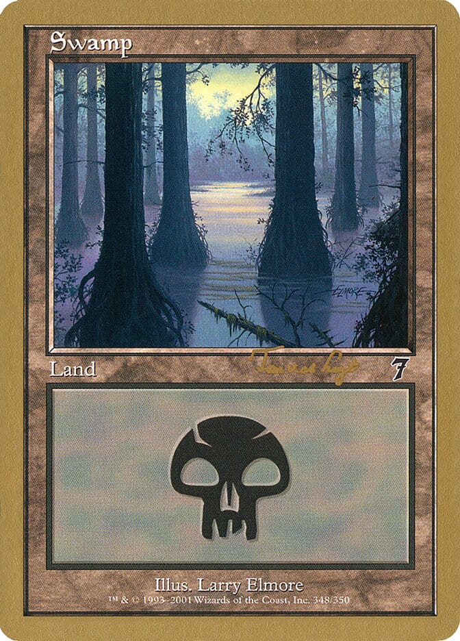 Swamp (tvdl348) (Tom van de Logt) [World Championship Decks 2001] MTG Single Magic: The Gathering  | Multizone: Comics And Games