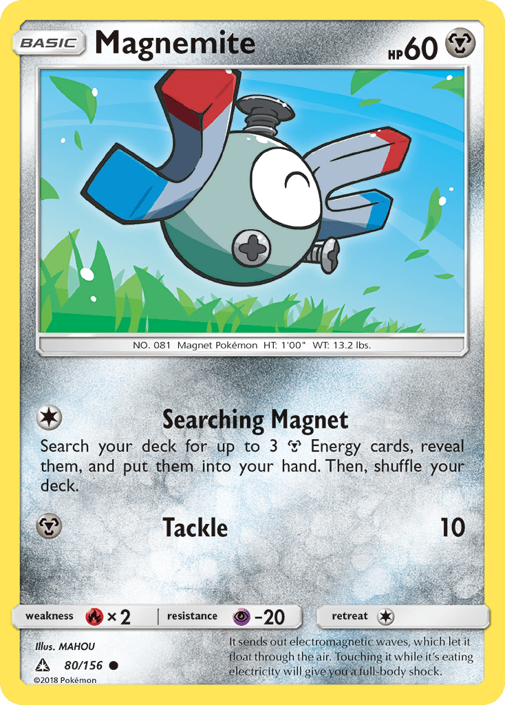 Magnemite (80/156) [Sun & Moon: Ultra Prism] Pokemon Single Pokémon  | Multizone: Comics And Games