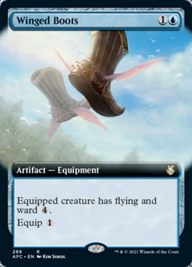 Winged Boots (Extended) [Dungeons & Dragons: Adventures in the Forgotten Realms Commander] MTG Single Magic: The Gathering  | Multizone: Comics And Games
